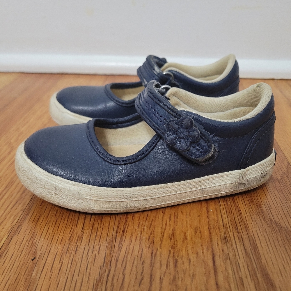 Keds 'Ella' Girls Mary Jane Style Shoe Sz 7.5 Navy Leather Church Dressy Classic